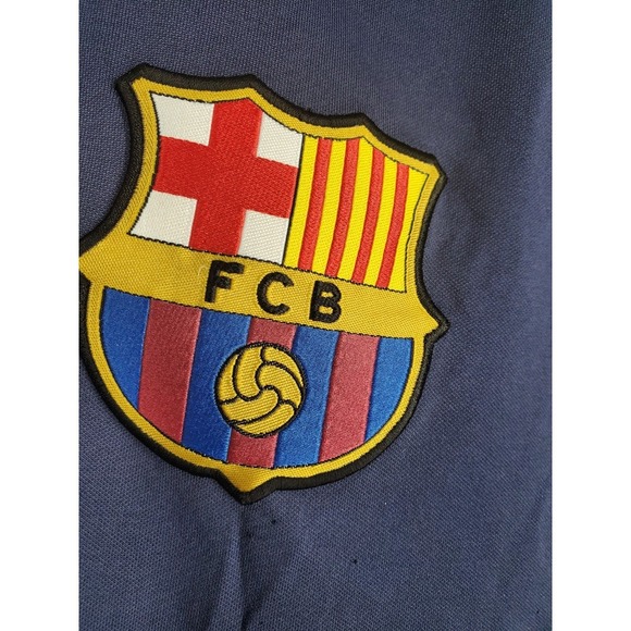 FCB Soccer Jersey Shirt #10 Messi Mens XL Fits L Blue Maroon SS - Picture 6 of 11